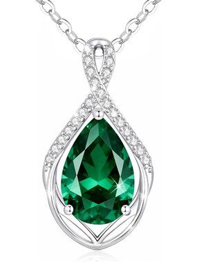 Adjustable Infinity Teardrop Birthstone Necklace - Perfect Gift for Women